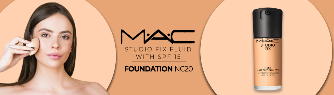 MAC Studio Fix Fluid Foundation with SPF15 - NC20 - 30ml 1 MAC Studio Fix Fluid Foundation with SPF15 - NC20 - 30ml