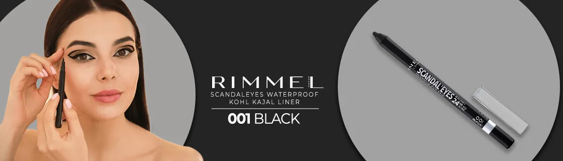 Rimmel Scandaleyes Waterproof Kohl Kajal - 001 Black
