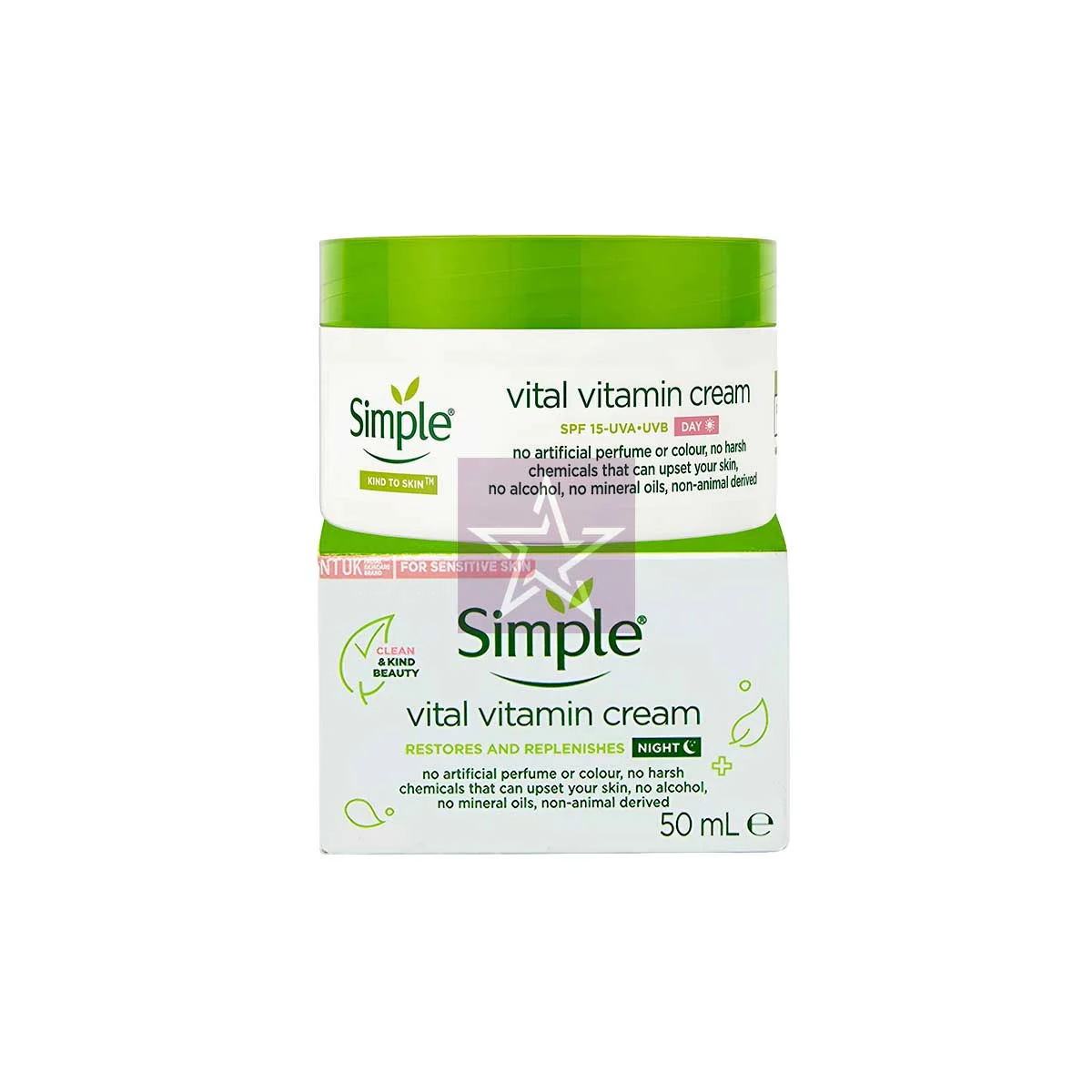Simple---Kind-to-Skin-Vital-Vitamin-Night-Cream---50mlw Simple Vital Vitamin Night Cream 50ml - Image 1