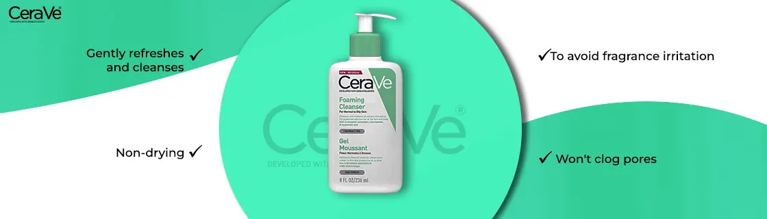 Cerave Foaming Cleanser For Normal To Oily Skin 236 ml 2 CeraVe Foaming Cleanser For Normal To Oily Skin