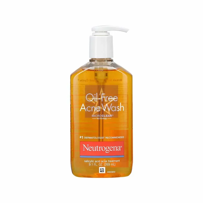 তৈলাক্ত ত্বকের জন্য ৫টি সেরা ফেসওয়াশ। 3 Neutrogena Oil Free Acne Wash - 269ml, SKU: 070501017128