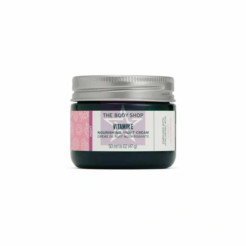 ত্বকের যত্নে ৫টি সেরা নাইট ক্রিম। 4 The Body Shop Vitamin E Nourishing Night Cream Enriched with Hyaluronic Acid