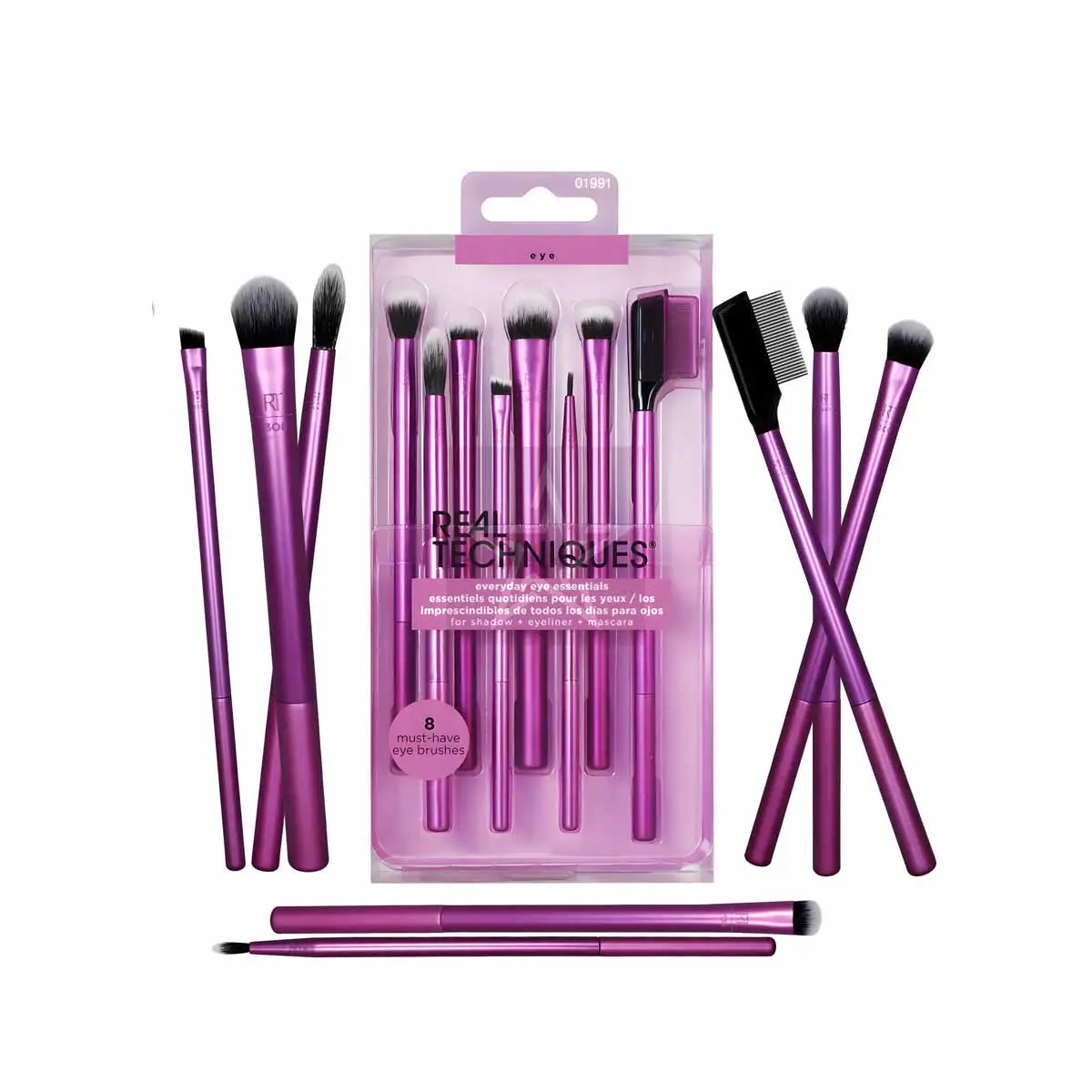 Real-Techniques---Everyday-Essential-Eye-Brush-Set Real Techniques Everyday Eye Essentials Brush Set - 8 Brushes, SKU: 079625019919