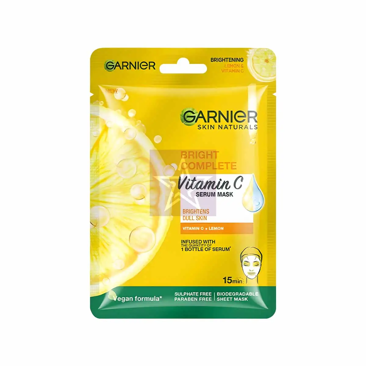 Garnier Bright Complete Vitamin C Serum Mask - 28g/8901526592326 Garnier Bright Complete Vitamin C Serum Mask - 28g, SKU: 8901526592326