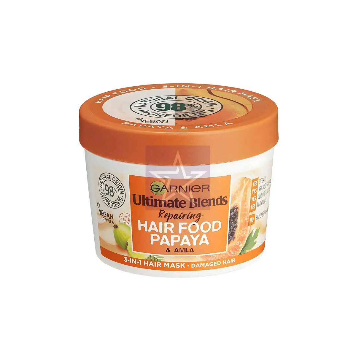 Garnier Ultimate Blends Reairing Hair Food Papaya & Amla 3 IN 1 Hair Mask For Damaged Hair - 400ml/3600542231565 Garnier Ultimate Blends Reairing Hair Food Papaya & Amla 3 IN 1 Hair Mask For Damaged Hair - 400ml, SKU: 3600542231565