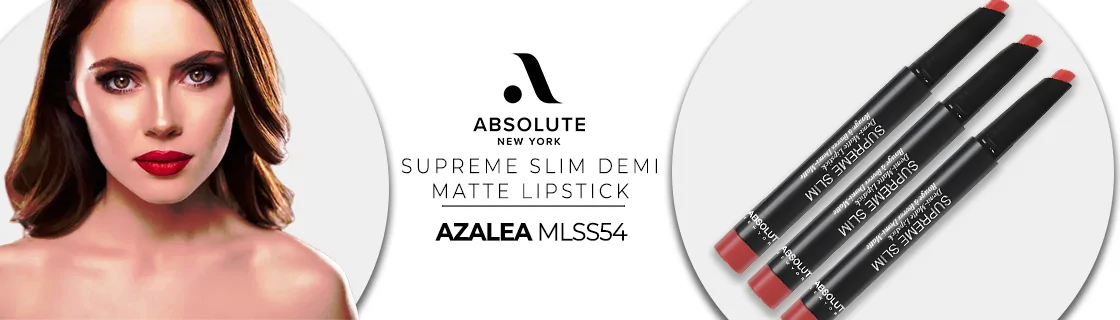 Absolute New York Supreme Slim Demi Matte Lipstick - Azalea 1 Absolute New York Supreme Slim Demi Matte Lipstick - Azalea