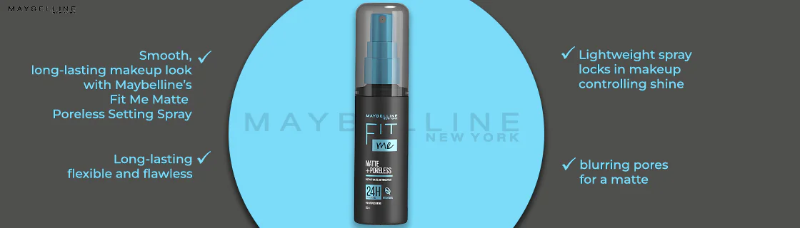 Maybelline - Fit Me Matte Poreless Setting Spray - 60ml 2 Maybelline - Fit Me Matte + Poreless Instant Matte Setting Spray - 60ml