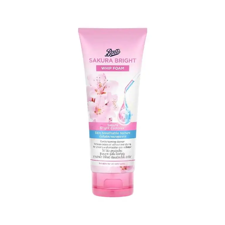 Boots Sakura Bright Whip Foam Gentle Cleanser 100ml