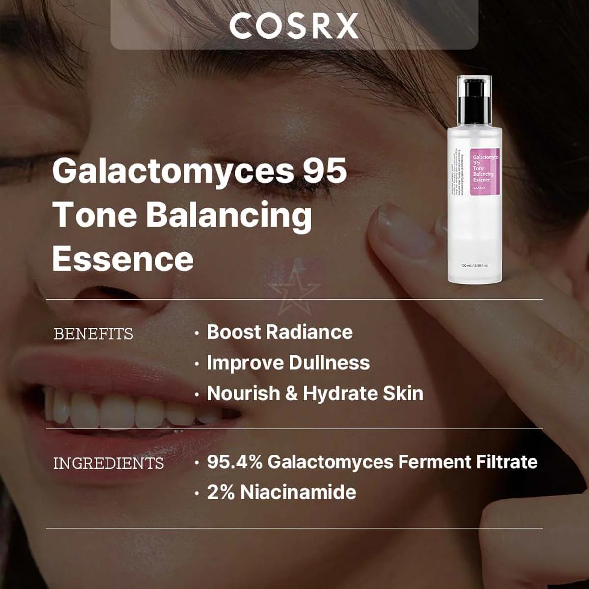 COSRX Galactomyces 95 Tone Balancing Essence 100ml - Image 2