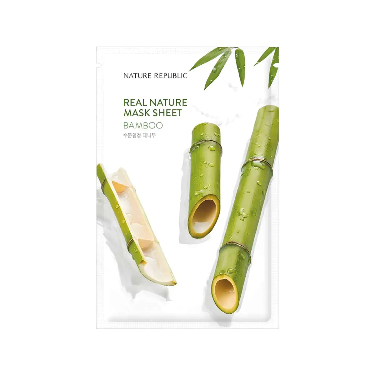 Nature-Republic-Real-Nature-Bamboo-Mask-Sheet/8806173456055 Nature Republic Real Nature Bamboo Sheet Mask - 23ml, SKU: 8806173456055