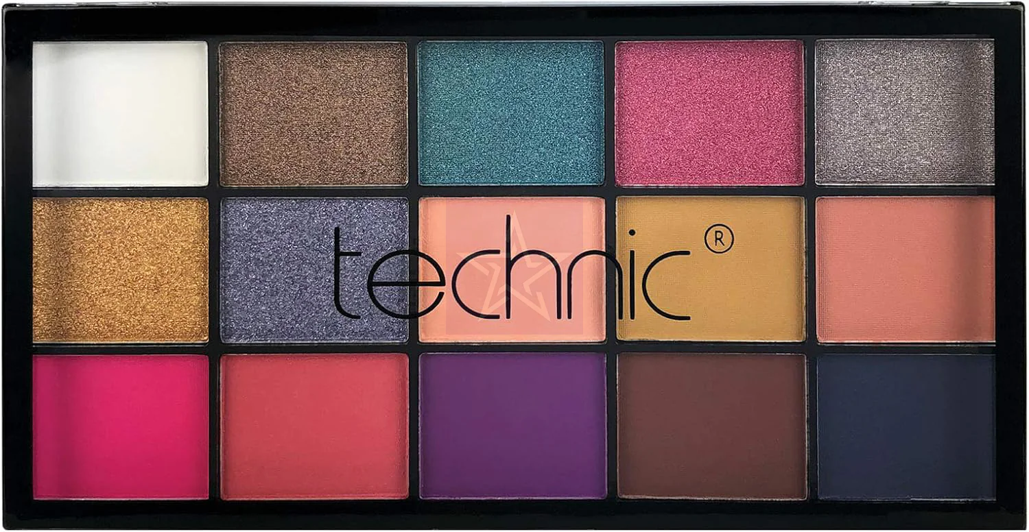 Technic 15 Color Pressed Pigment Eye Shadow Palette