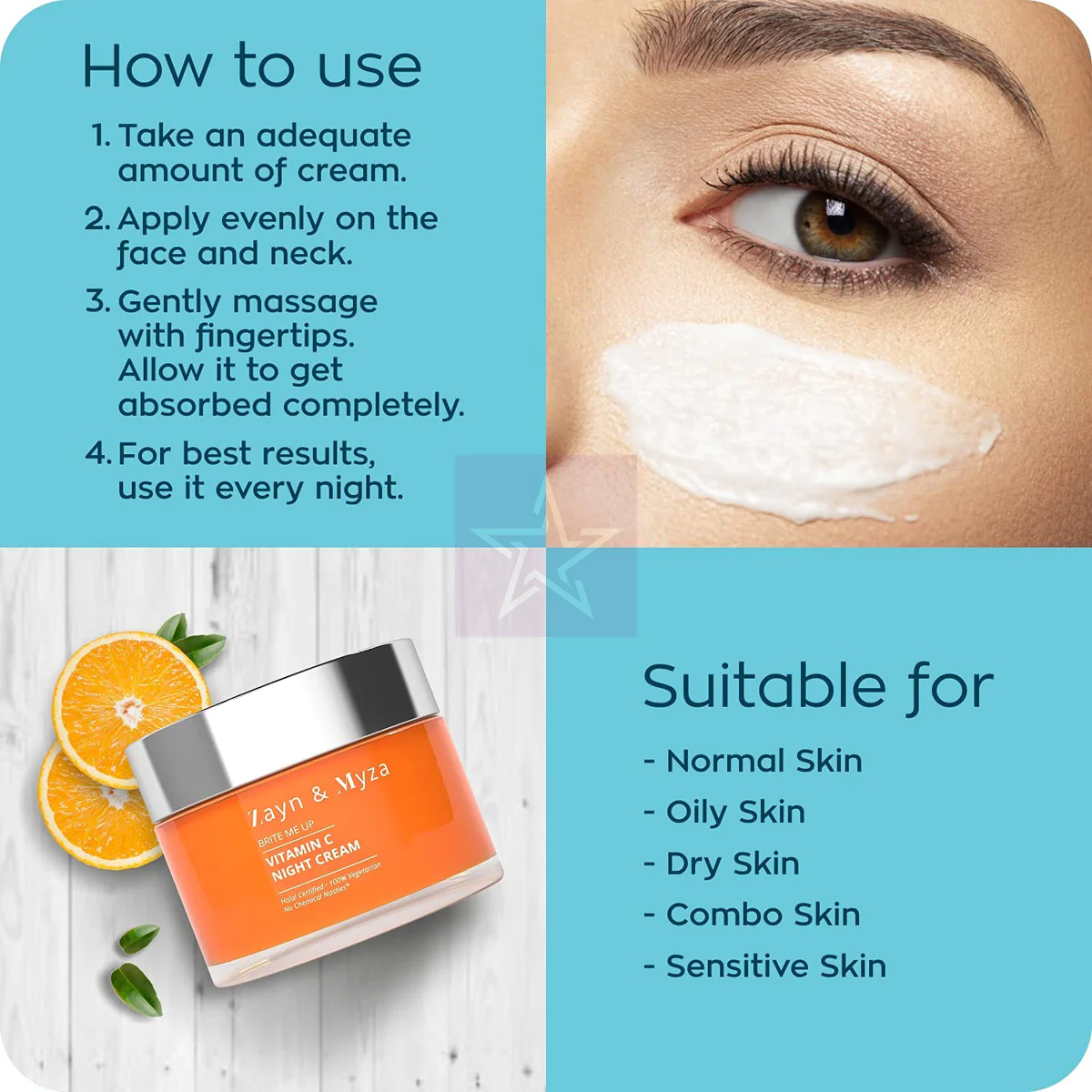 Zayn & Myza Vitamin C Night Cream 50gm - Image 4