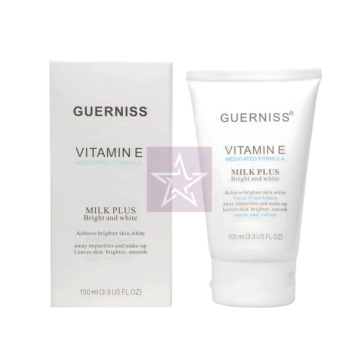 Guerniss Vitamin E Milk Plus Bright and White Facial Foam Guerniss Vitamin E Milk Plus Bright and White Facial Foam - 100ml, SKU: 4892310199453