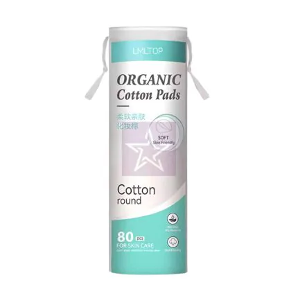 LMLTOP Organic Cotton Pads - 80 Pcs, SKU: 6920443298946