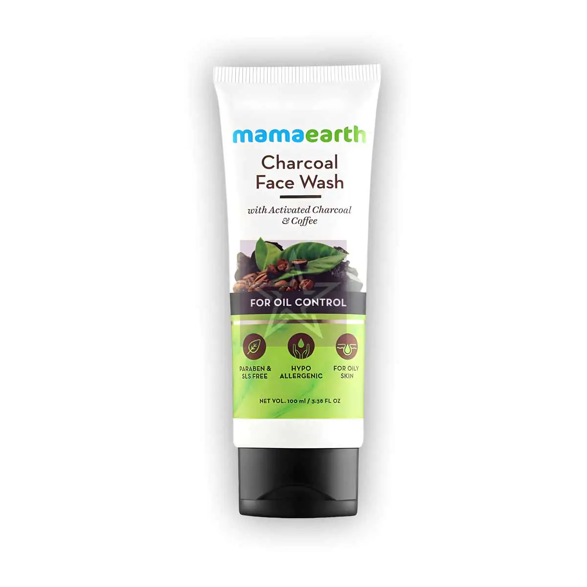Mamaear/8906087770657th---Charcoal-Face-Wash---100-ml Mamaearth Charcoal Face Wash with Activated Charcoal & Coffee - 100ml, SKU: 8906087770657