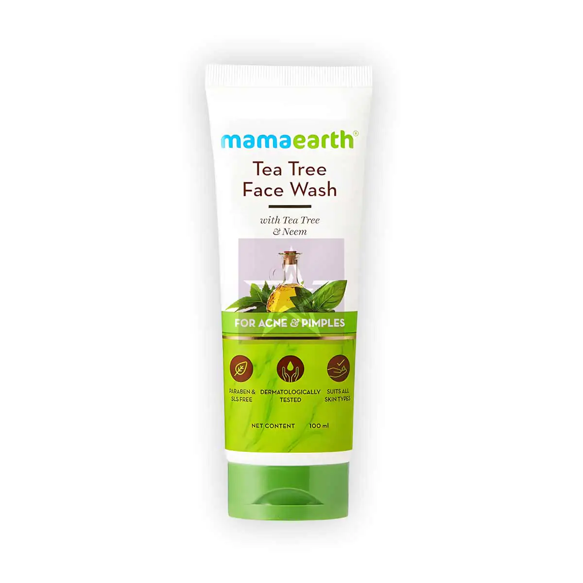 Mamaearth---Tea-Tree-Face-Wash---100-ml/8906087770664 Mamaearth Tea Tree Face Wash For Acne & Pimples - 100ml, SKU: 8906087770664