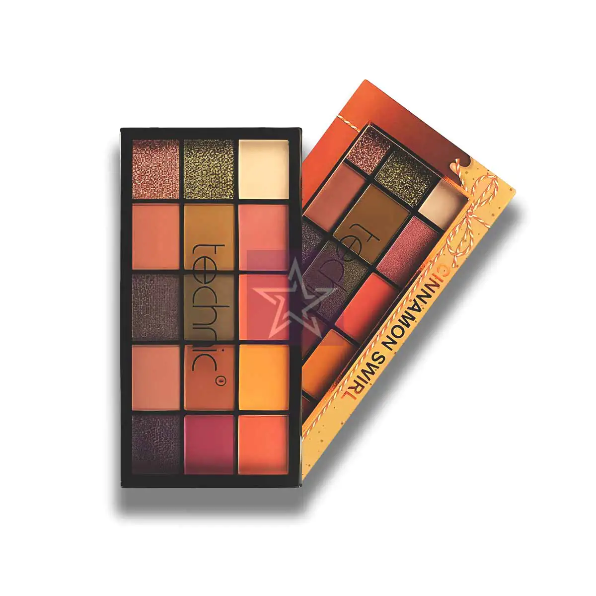 Technic---15-Colour-Pressed-Pigment-Palette---Cinnamin-Swirlw/5021769811718 Technic 15 Color Eyeshadow Palette Cinnamon Swirl - 30gm, SKU: 5021769811718