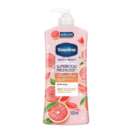 Vaseline Healthy Bright Super Food Fresh Lock Grapefruit Body Lotion – 500ml, SKU: 8851932443265