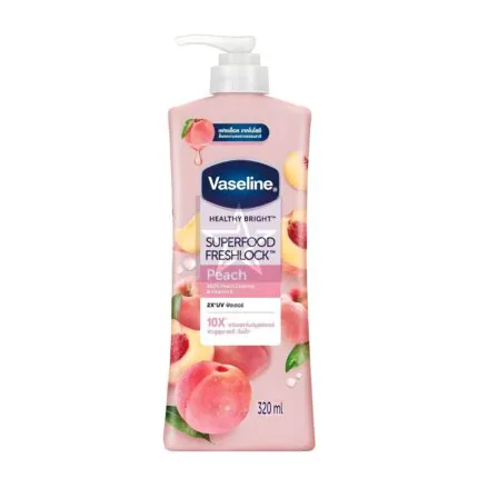 Vaseline Super Food Fresh Lock Peach Body Lotion - 320ml, SKU: 8851932443227