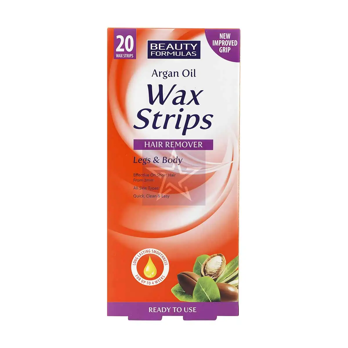 Beauty-Formulas---Argan-Oil-Wax-Strips-Hair-Remover-Legs-&-Body---20-Strips/5012251012348 Beauty Formulas Argan Oil Hair Remover Wax Strips For Legs & Body - 20 Strips, SKU: 5012251012348