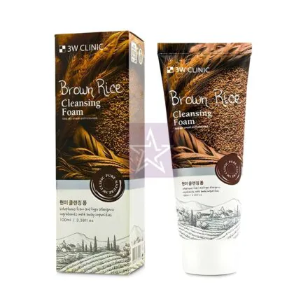 3W Clinic Brown Rice Cleansing Foam - 100ml, SKU: 8809772620315