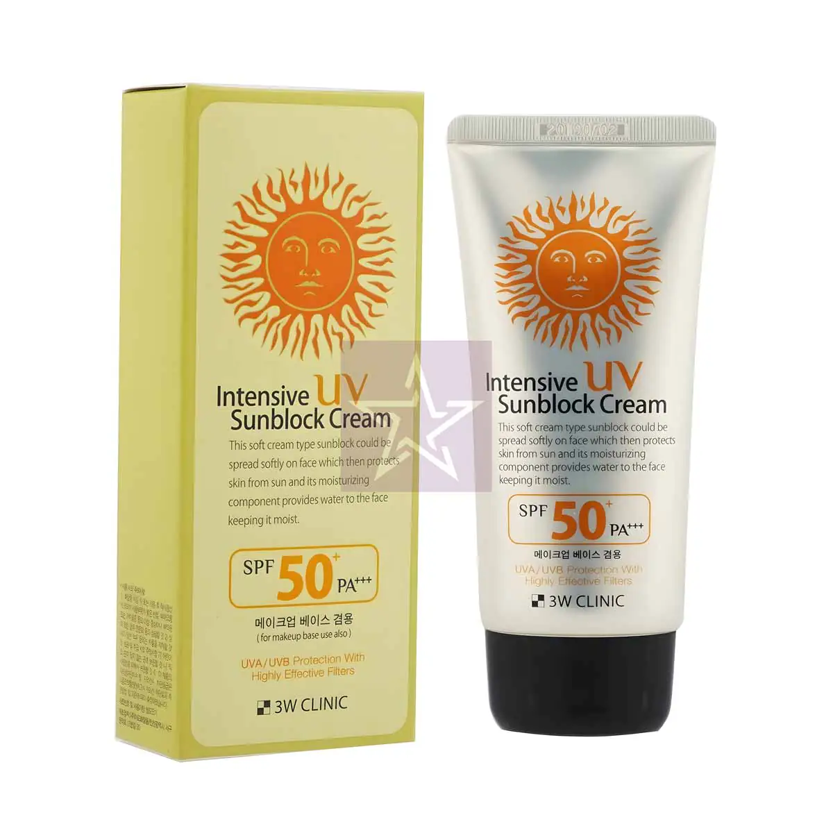 3W Clinic Intensive UV Sunblock Cream SPF50+/PA+++ 70ml 3W Clinic Intensive UV Sunblock Cream SPF50+/PA+++ 70ml, SKU: 8809192574892