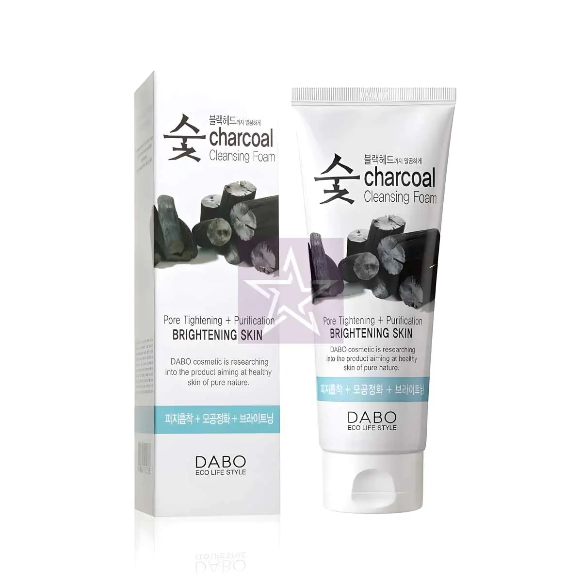 Dabo---Charcoal-Cleansing-Foam-Pore-Tightening-+-Sebum-Control-Brightening-Skin---150ml/8809351955388 Dabo Charcoal Cleansing Foam Pore Tightening + Sebum Control Brightening Skin - 150ml, SKU: 8809351955388