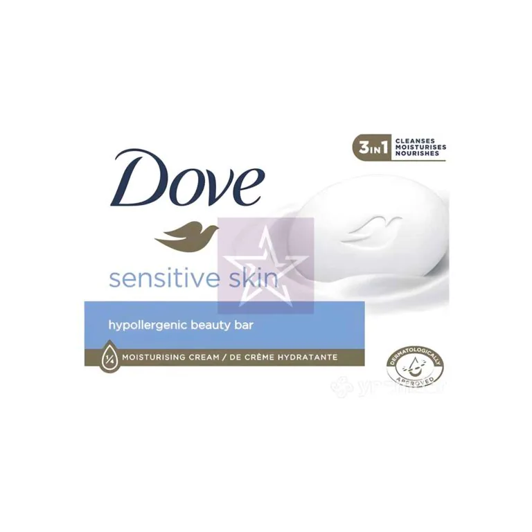 Dove Sensitive Skin Hypollergenic Beauty Bar - 90gm, SKU: 8720182263131