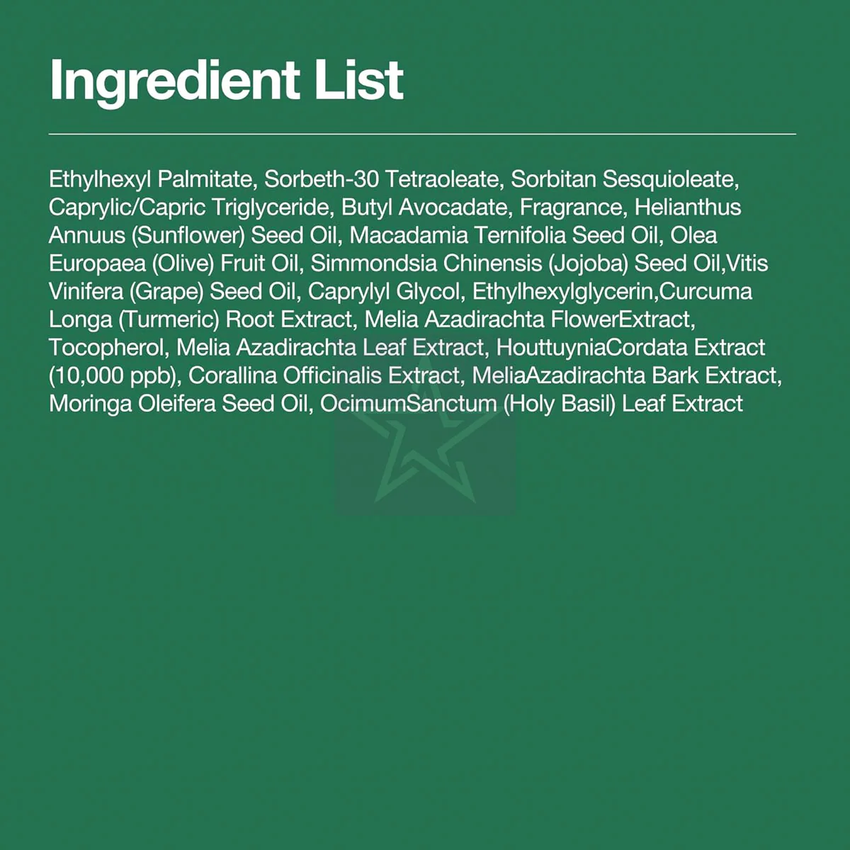 Anua Heartleaf Pore Control Cleansing Oil - ingredients