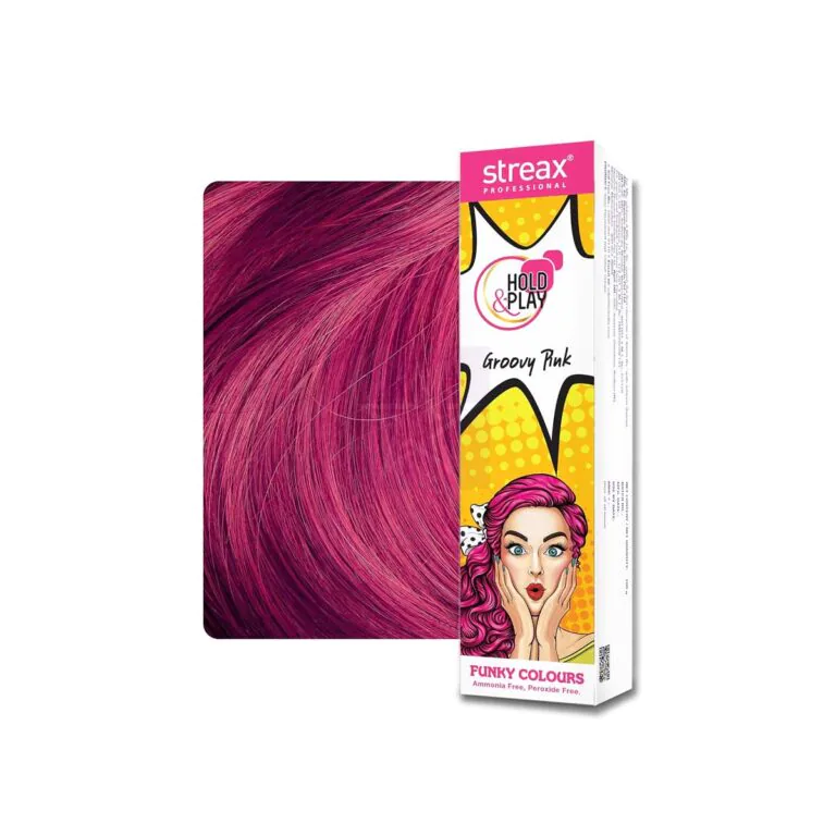 Streax Professional Hold and Play Funky Colours, Hair Color, 100g - Groovy Pink