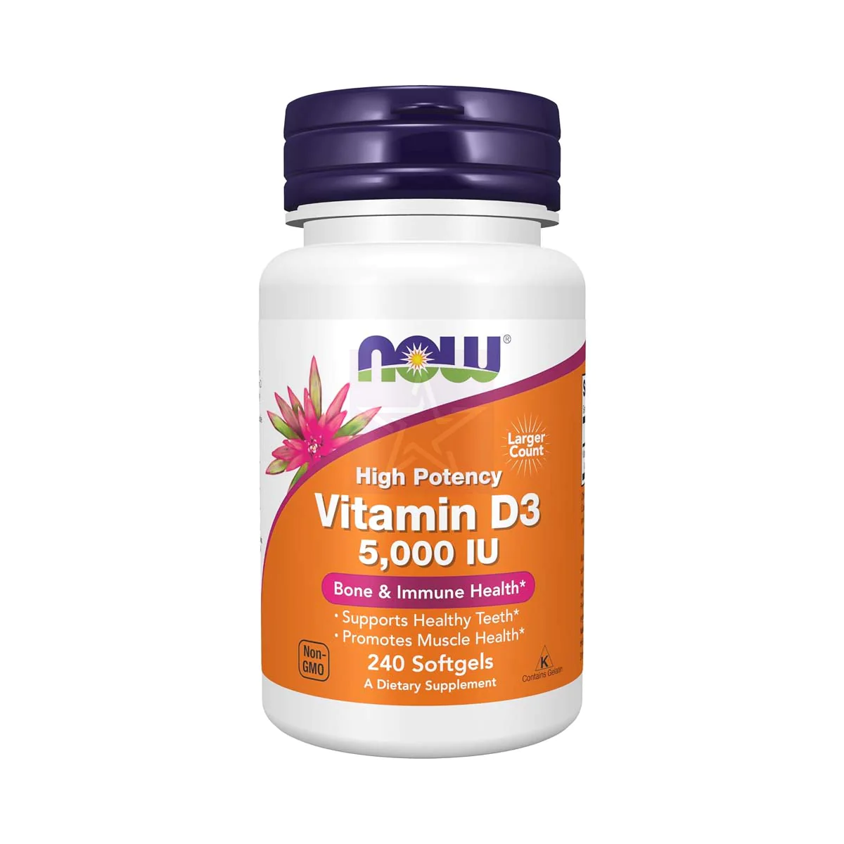 NOW Foods Supplements, Vitamin D-3 5,000 IU, 240 Softgels