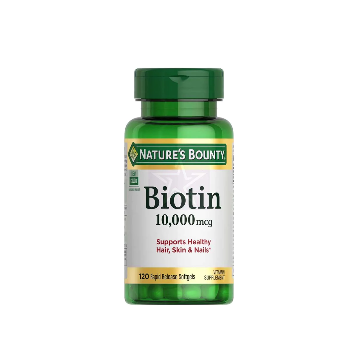 Natures Bounty Biotin Hair Skin and Nails Vitamins, 120 Softgels 10,000mcg Natures Bounty Biotin Hair Skin and Nails Vitamins, 120 Softgels 10,000mcg